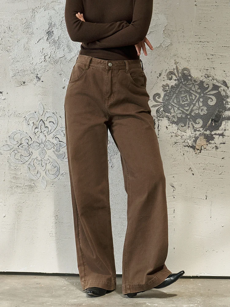 Винтажные джинсы Tuytuy с высокой талией, широкими штанинами, из хлопка, окрашенные растительными красителями, прямого кроя, с эффектом похудения, длина в пол, на молнии
Винтажные джинсы Tuytuy с высокой талией, широкими штанинами, из хлопка, окрашенные растительными красителями, прямого кроя, с эффектом похудения, длина в пол, на молнии