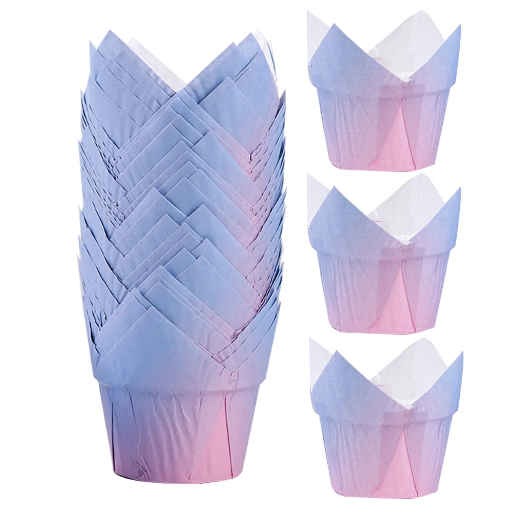 50 Pcs Baking Cake Box Cupcake Liners Tulip High Temperature Resistance Bakery Muffins Paper Cups
50 Pcs Baking Cake Box Cupcake Liners Tulip High Temperature Resistance Bakery Muffins Paper Cups