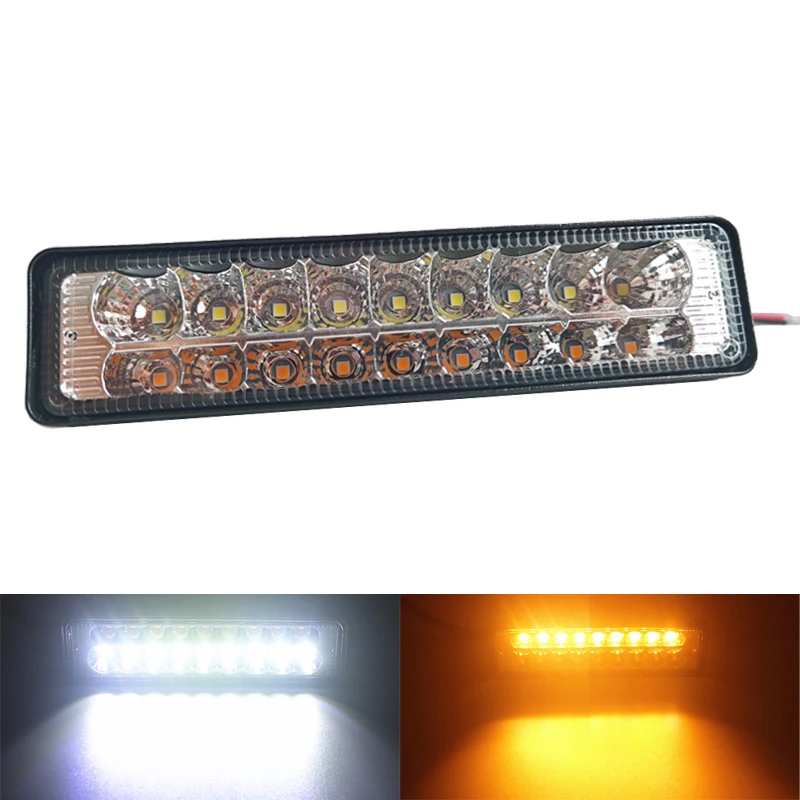 2Pcs Flash Yellow White 18W LED Light Bar Warning Fog Lamp for SUV ATV Off-road Motorcycle Truck Trailer 4x4 E-bike 12V 24V
2Pcs Flash Yellow White 18W LED Light Bar Warning Fog Lamp for SUV ATV Off-road Motorcycle Truck Trailer 4x4 E-bike 12V 24V