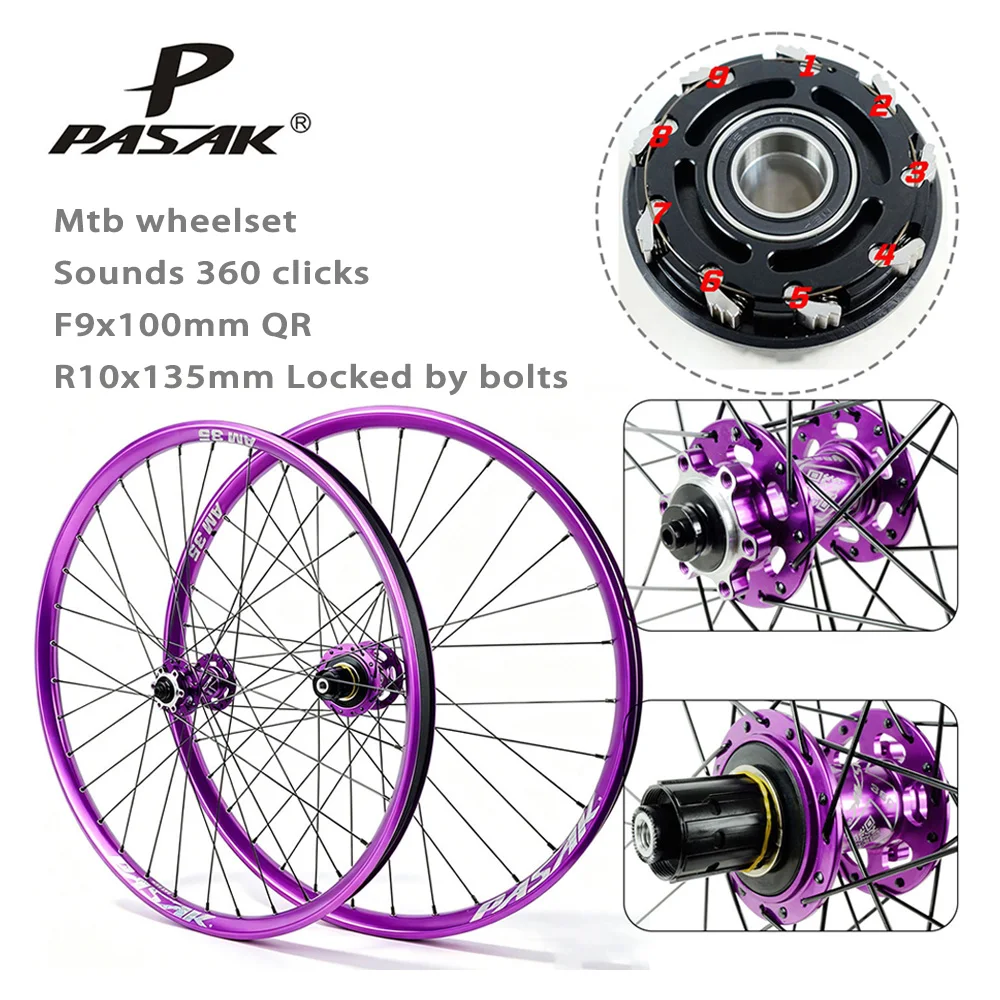 Pasak Dirt Jump Bike Wheelset 32H 6-Bolt Disc Brake Sounds 360 Clicks Lock Nuts Rear Hub 12s HG MS Hub Body
Pasak Dirt Jump Bike Wheelset 32H 6-Bolt Disc Brake Sounds 360 Clicks Lock Nuts Rear Hub 12s HG MS Hub Body