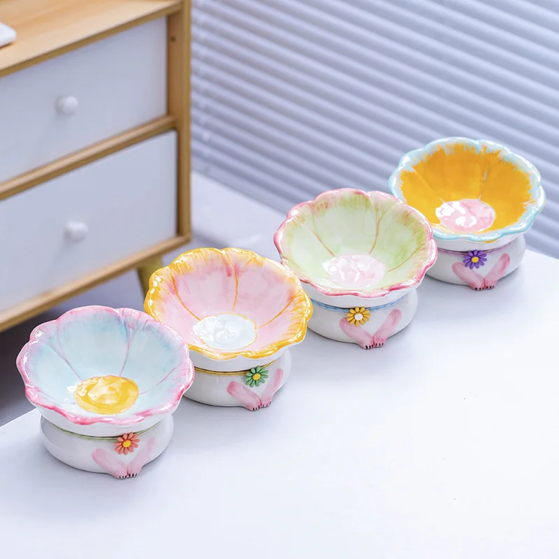 Защита кормления с наклонным ртом, шейная миска, цветочная миска для кошек, керамическая миска для еды, вода для кормления кошек, товары для домашних животных и кошек
Защита кормления с наклонным ртом, шейная миска, цветочная миска для кошек, керамическая миска для еды, вода для кормления кошек, товары для домашних животных и кошек