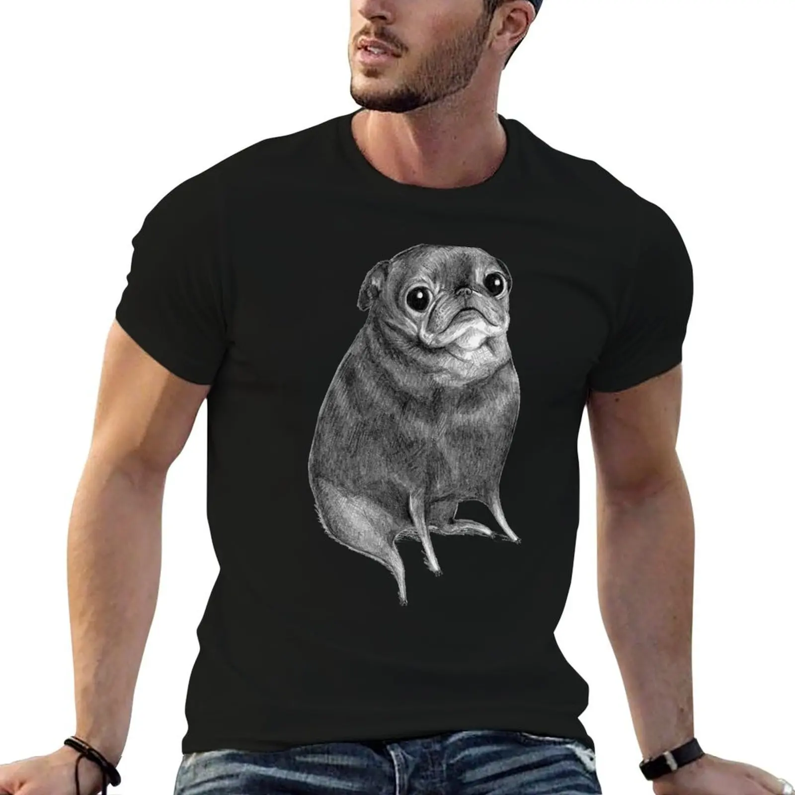 Sweet Black Pug T-Shirt man t shirt summer man t shirts graphic black cotton t-shirt plain for man package T-shirt
Sweet Black Pug T-Shirt man t shirt summer man t shirts graphic black cotton t-shirt plain for man package T-shirt