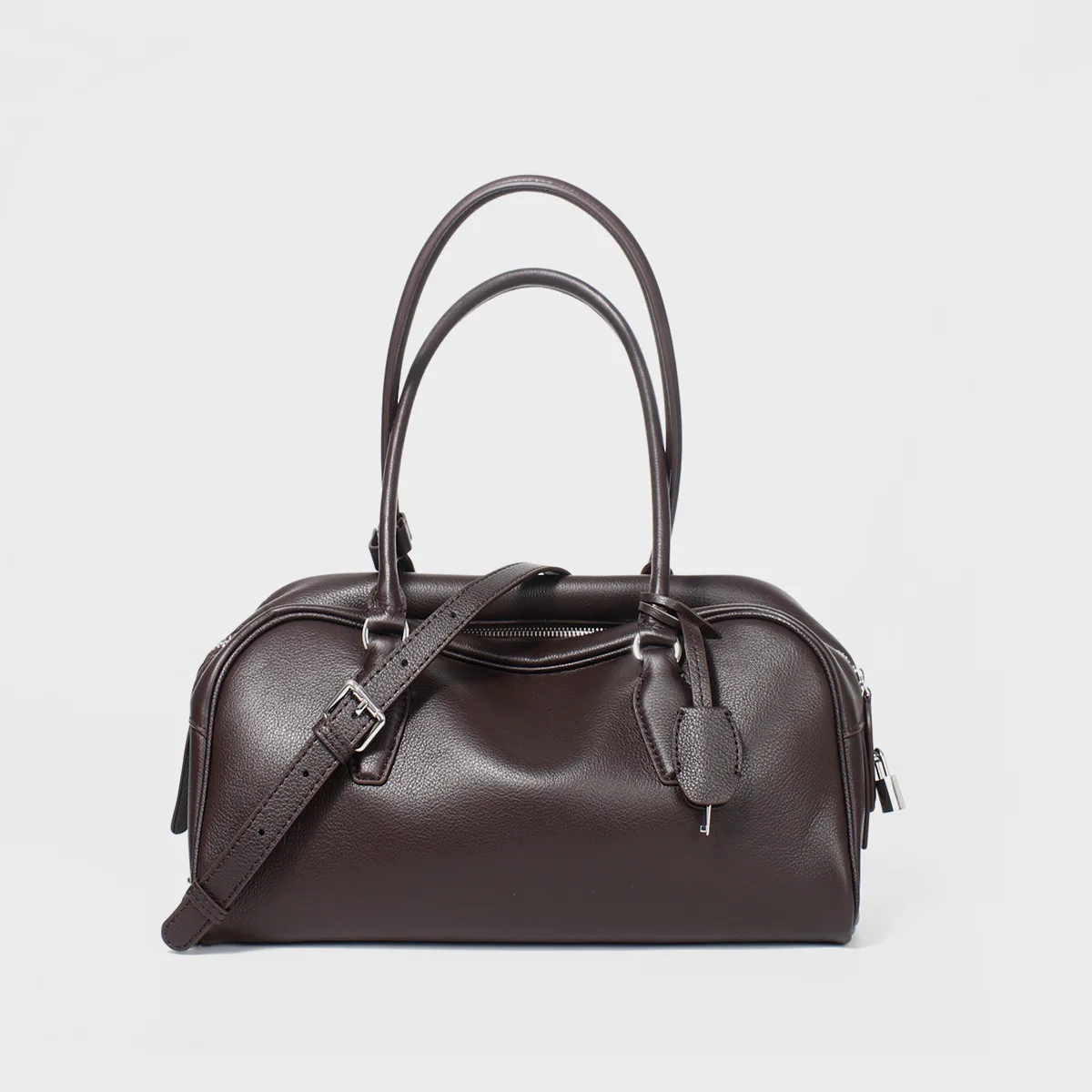 Women's Top-Grain Cowhide Bowling Bag Adjustable Shoulder Strap Large Capacity Handbag for Office & Daily
Women's Top-Grain Cowhide Bowling Bag Adjustable Shoulder Strap Large Capacity Handbag for Office & Daily