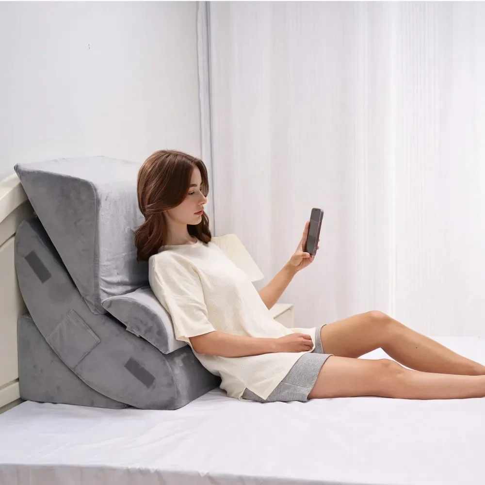 Pillow For Sleeping, 4 Pcs Adjustable Orthopedic Bed Wedge Set, Support Leg Neck Shoulder, Post Surgery Pillow For Back Pain, A
Pillow For Sleeping, 4 Pcs Adjustable Orthopedic Bed Wedge Set, Support Leg Neck Shoulder, Post Surgery Pillow For Back Pain, A