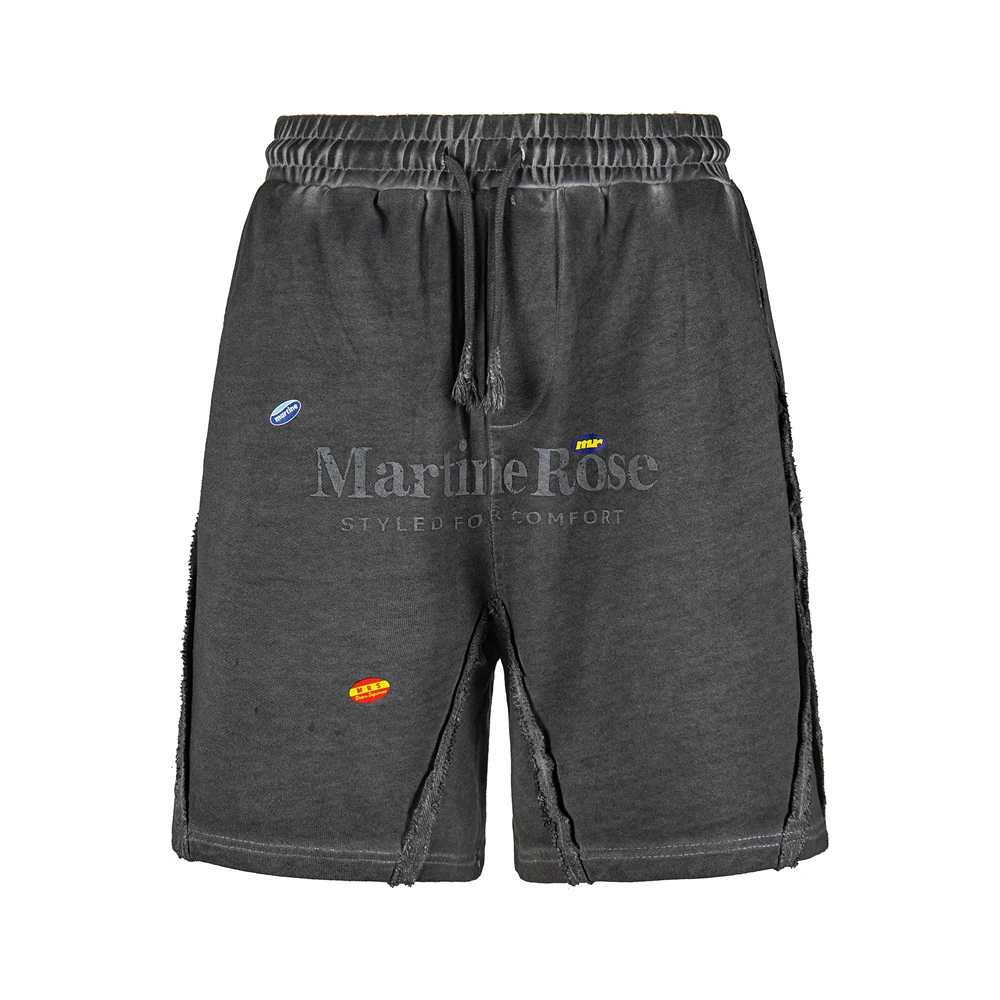 Стильные шорты-бриджи MARTINE ROSE с эффектом потертости и пэчворком, на шнурке, унисекс, для мужчин и женщин, в стиле джоггеры
Стильные шорты-бриджи MARTINE ROSE с эффектом потертости и пэчворком, на шнурке, унисекс, для мужчин и женщин, в стиле джоггеры