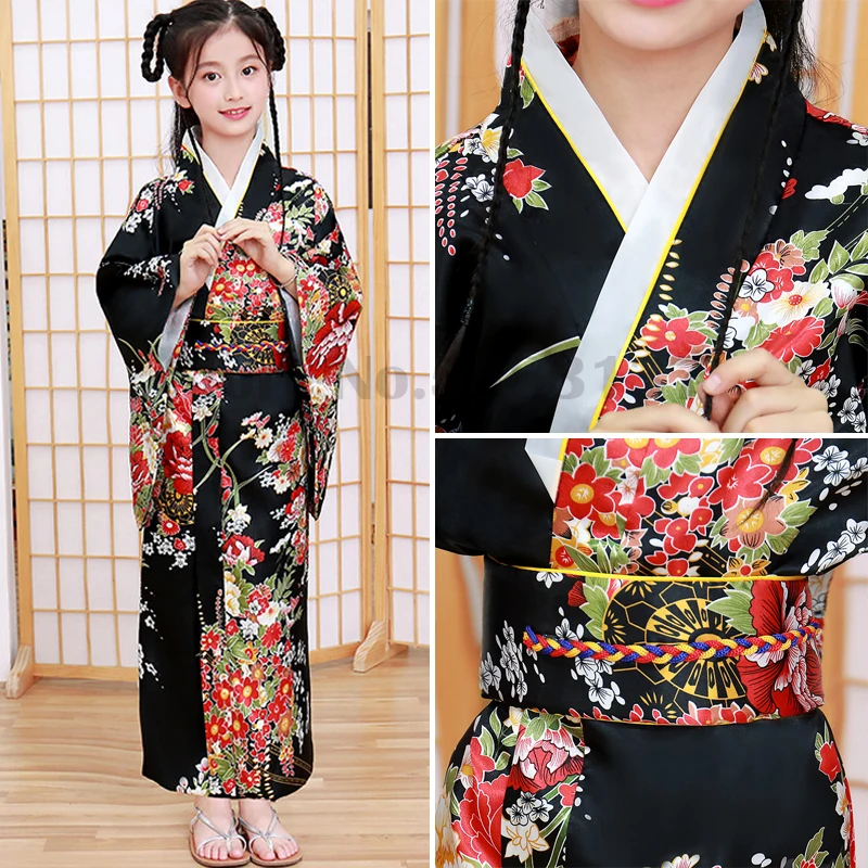 Children's Printed Flower Yukata Bathrobe Dress Vintage Japanese Traditional Kimono Gown Kids Girls Stage Performance Costume
Children's Printed Flower Yukata Bathrobe Dress Vintage Japanese Traditional Kimono Gown Kids Girls Stage Performance Costume