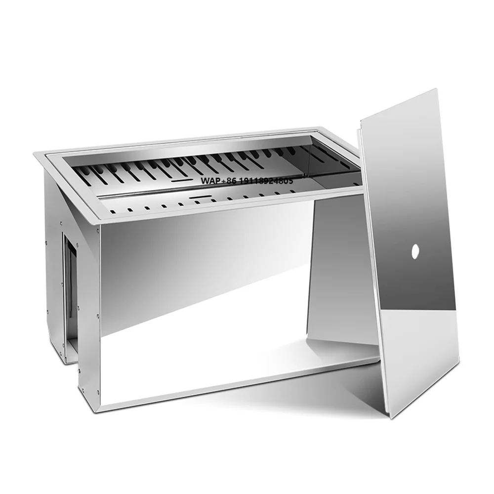 Коммерческий бездымный гриль с вытяжкой из нержавеющей стали, встраиваемый угольный мангал для ресторанов и отелей
Коммерческий бездымный гриль с вытяжкой из нержавеющей стали, встраиваемый угольный мангал для ресторанов и отелей