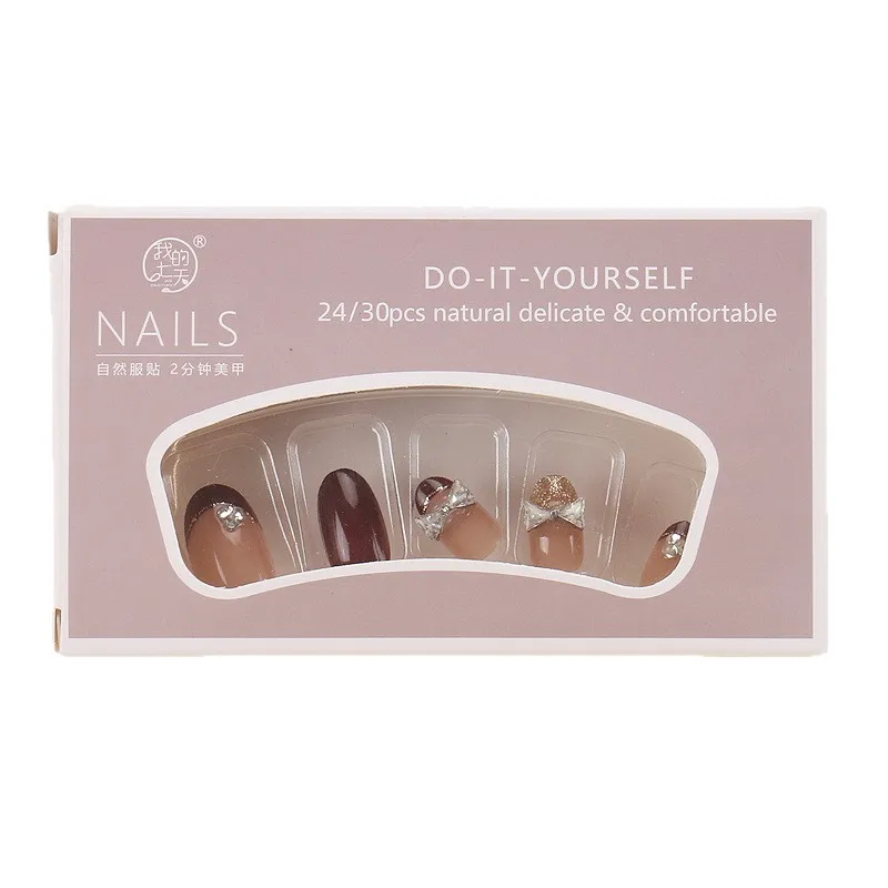 Handmade Wearing Nail Premium Sense Rhinestone Bow French Nail Patch Removable Nail Patch
Handmade Wearing Nail Premium Sense Rhinestone Bow French Nail Patch Removable Nail Patch