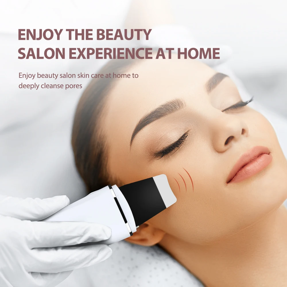 Ultrasonic Skin Scrubber Peeling Blackhead Remover Deep Face Cleaning Ultrasonic Ion Acne Pore Cleaner Facial Shovel Scrubber
Ultrasonic Skin Scrubber Peeling Blackhead Remover Deep Face Cleaning Ultrasonic Ion Acne Pore Cleaner Facial Shovel Scrubber