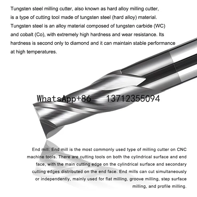 HRC50/55/65/70 1.0-20.0mm 2-Flute Carbide Flat End Mills For CNC Machine Tungsten Steel Milling Cutter Tools
HRC50/55/65/70 1.0-20.0mm 2-Flute Carbide Flat End Mills For CNC Machine Tungsten Steel Milling Cutter Tools