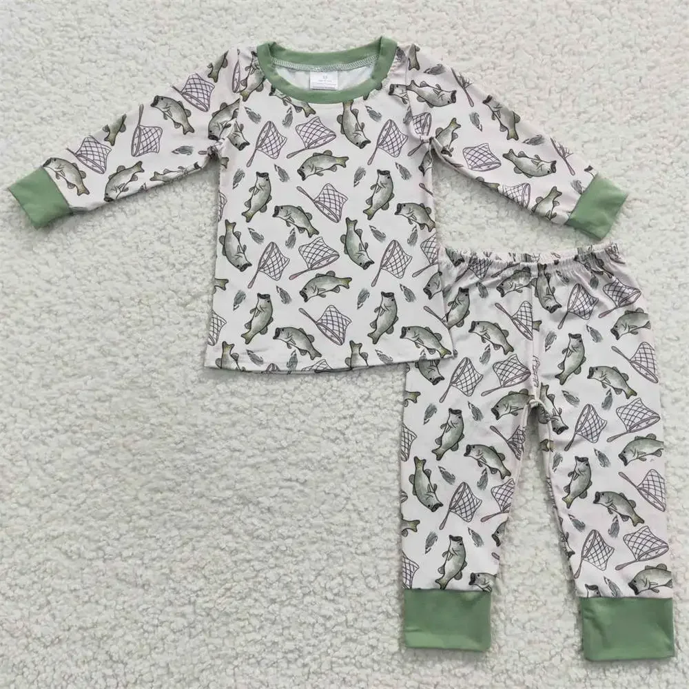Wholesale Baby Boy Fishing Sleepwear Toddler Long Sleeves Pants Infant Kid Green Set Children Spring Fall Pajamas Nightclothes
Wholesale Baby Boy Fishing Sleepwear Toddler Long Sleeves Pants Infant Kid Green Set Children Spring Fall Pajamas Nightclothes