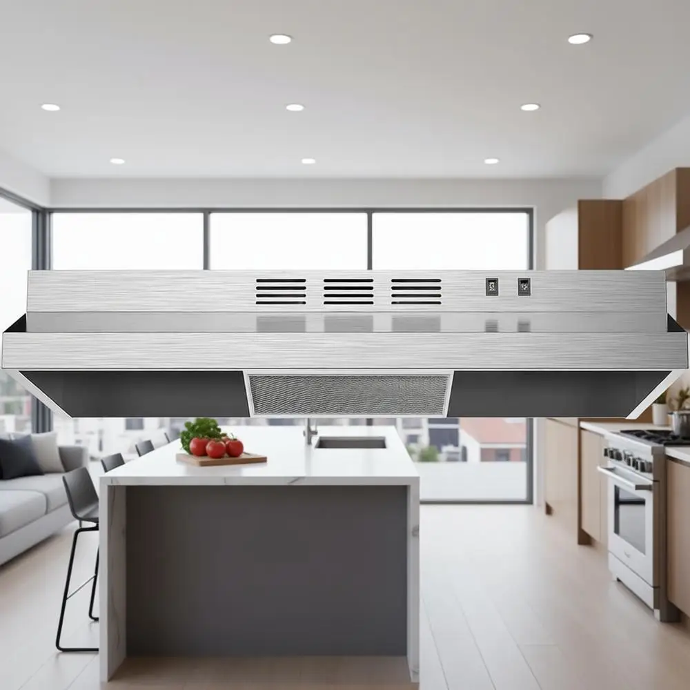 Вытяжка канальная из нержавеющей стали 30 дюймов с 2 моющимися фильтрами, 200 CFM, 2 скорости, серебристая
Вытяжка канальная из нержавеющей стали 30 дюймов с 2 моющимися фильтрами, 200 CFM, 2 скорости, серебристая