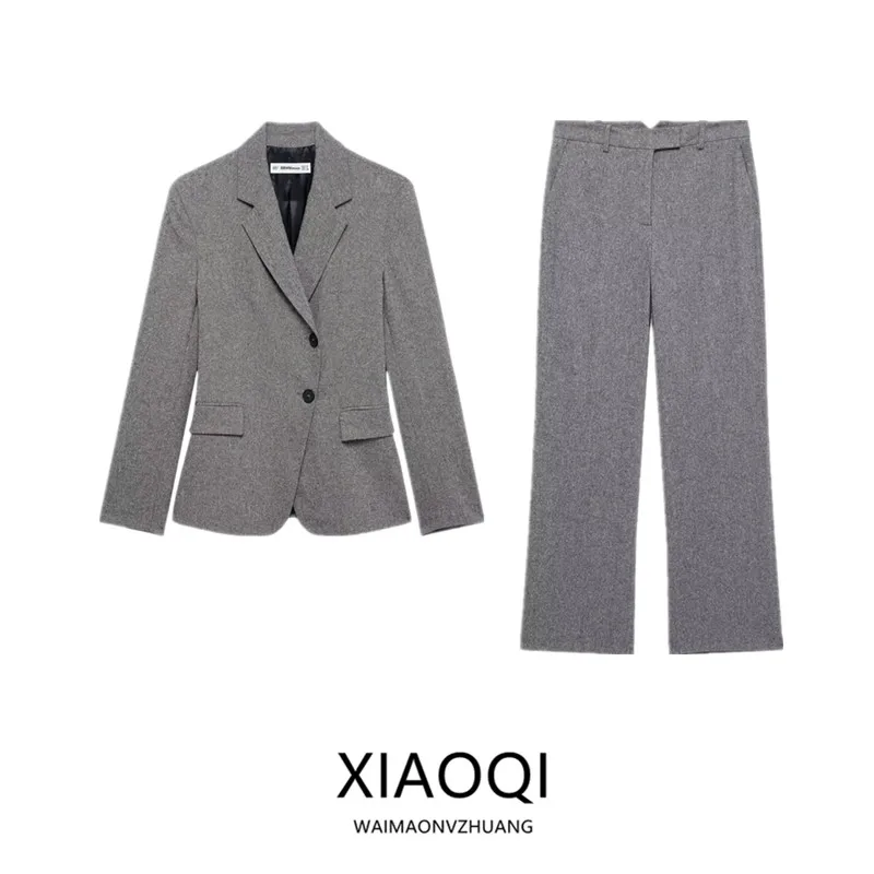 Spring 2025 Women's Faion Cheered Long Sve Turn-down Collar Double-breasted Suit Jaet New Arrival Ele Workwear
Spring 2025 Women's Faion Cheered Long Sve Turn-down Collar Double-breasted Suit Jaet New Arrival Ele Workwear