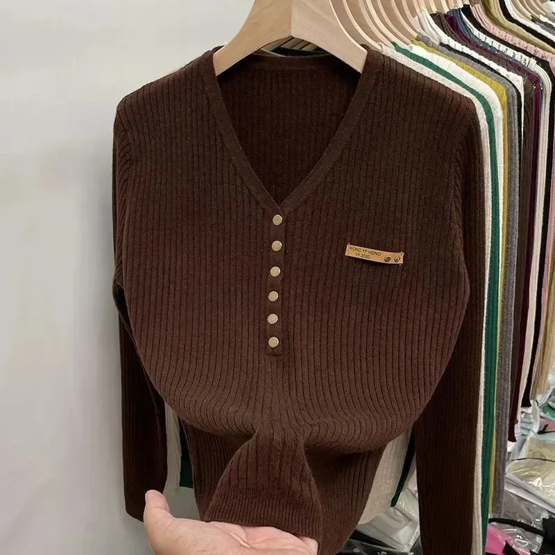 Women's Underwear Mink One Piece Plush Plus Thickened Sweater Knitted Bottom Shirt Autumn Winter Fashionable Slim Fit V-neck Top
Women's Underwear Mink One Piece Plush Plus Thickened Sweater Knitted Bottom Shirt Autumn Winter Fashionable Slim Fit V-neck Top
