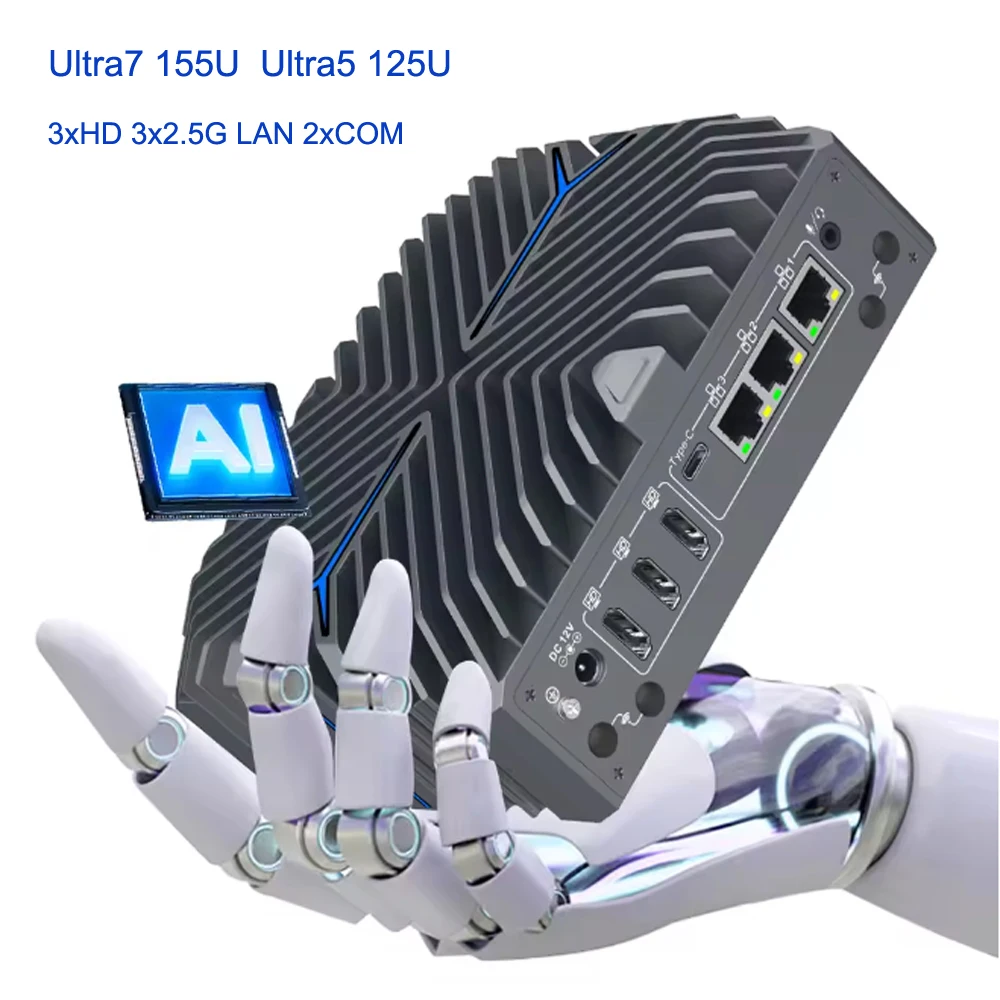 Игровой мини-ПК AI Intel Ultra 7 155U Ultra 5 125U 3xHD-дисплей 3x2,5G i226V LAN 2xCOM Офисный настольный промышленный компьютер
Игровой мини-ПК AI Intel Ultra 7 155U Ultra 5 125U 3xHD-дисплей 3x2,5G i226V LAN 2xCOM Офисный настольный промышленный компьютер