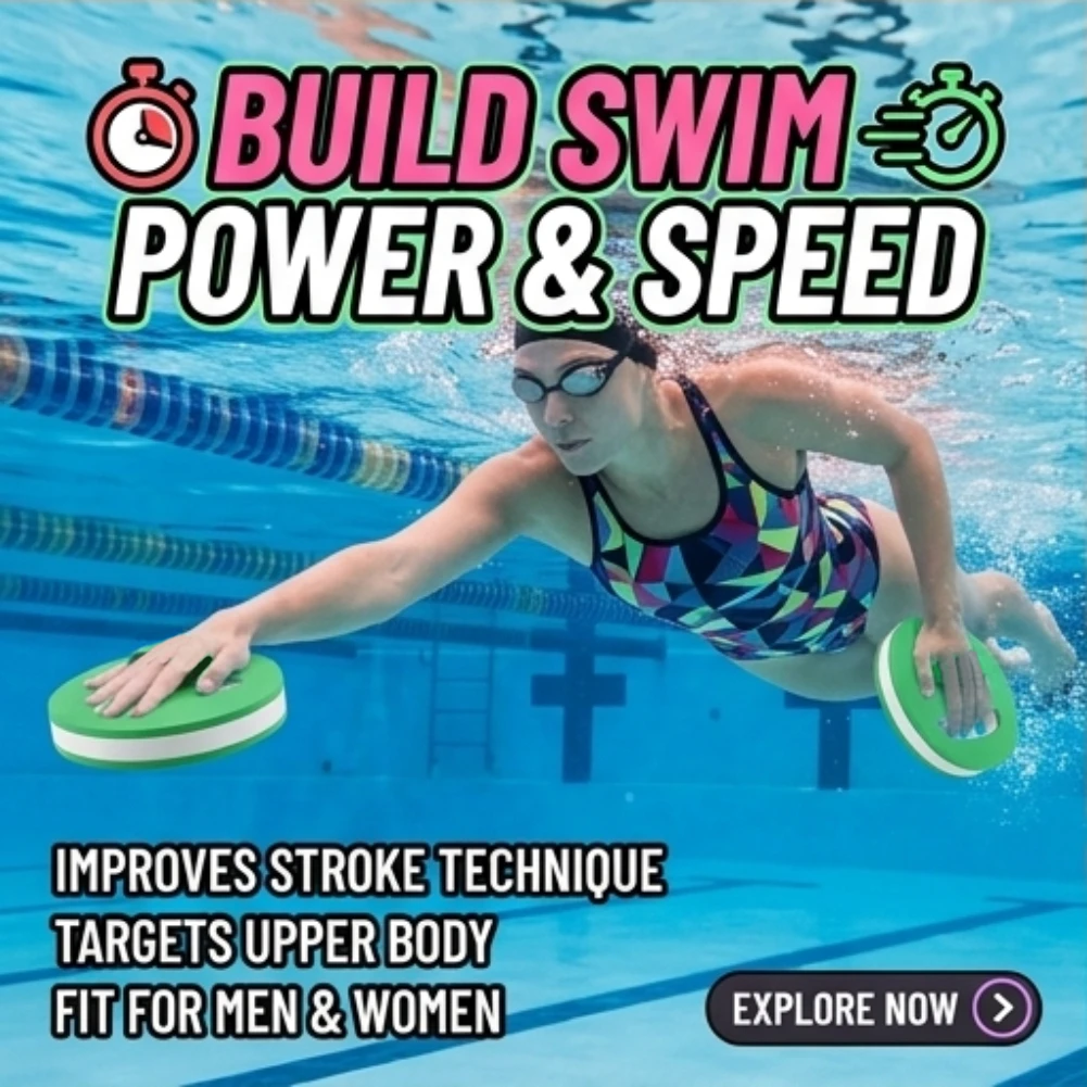 Swimming Hand Resistance Ring EVA Floating Paddles for Water Aerobics Strength Training Workout Tool for Men Women
Swimming Hand Resistance Ring EVA Floating Paddles for Water Aerobics Strength Training Workout Tool for Men Women