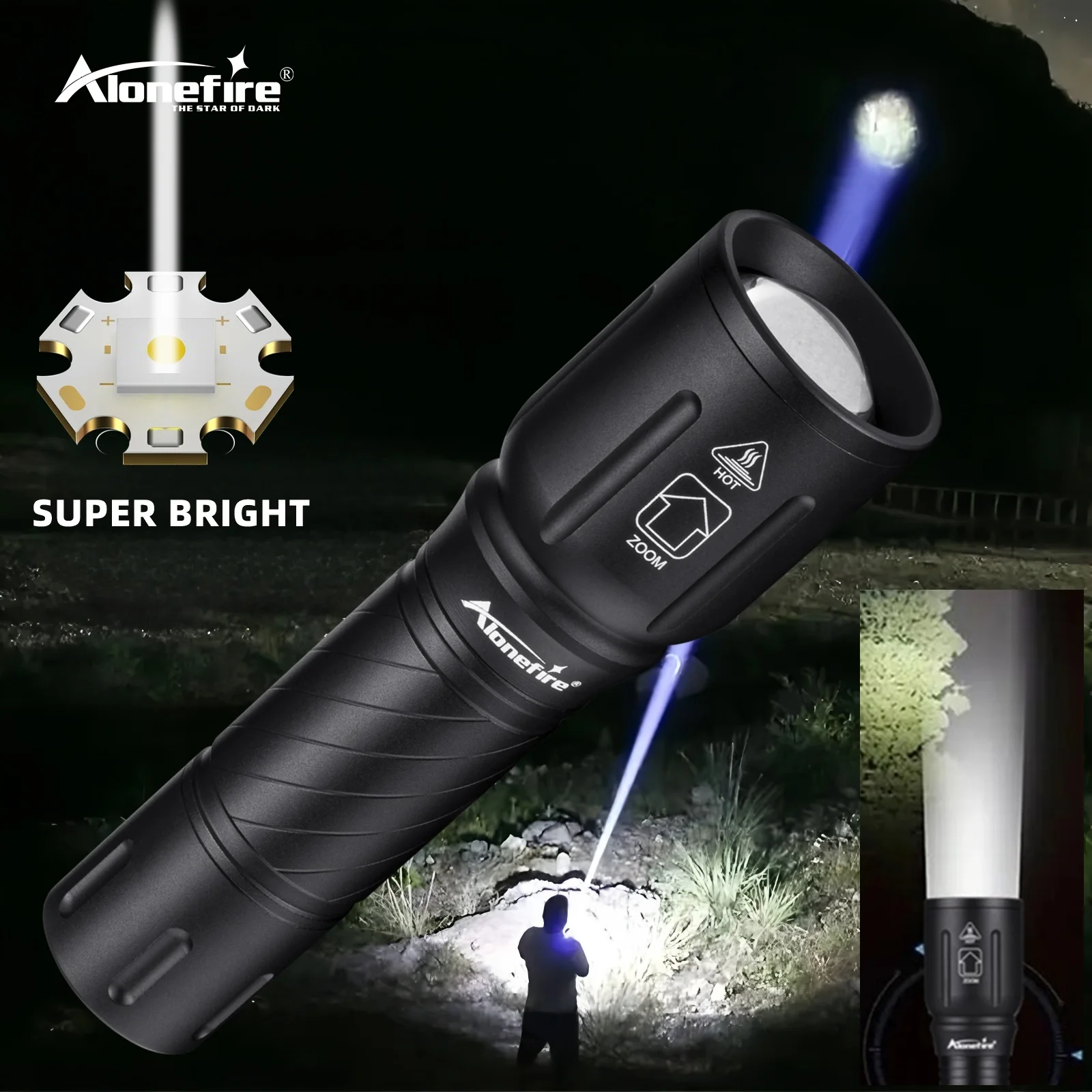 Мощный зум-лучевой светильник, светодиодное освещение, сильный фонарик из алюминиевого сплава, портативный телескопический уличный прожектор, фонарик X97
Мощный зум-лучевой светильник, светодиодное освещение, сильный фонарик из алюминиевого сплава, портативный телескопический уличный прожектор, фонарик X97