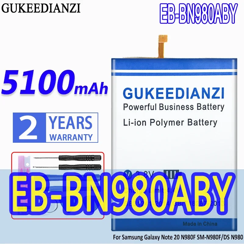 GUKEEDIANZI 5100mAh Battery EB-BN980ABY for Samsung Galaxy Note 20 Note20 N980F SM-N980F/DS N980 EBBN980ABY
GUKEEDIANZI 5100mAh Battery EB-BN980ABY for Samsung Galaxy Note 20 Note20 N980F SM-N980F/DS N980 EBBN980ABY