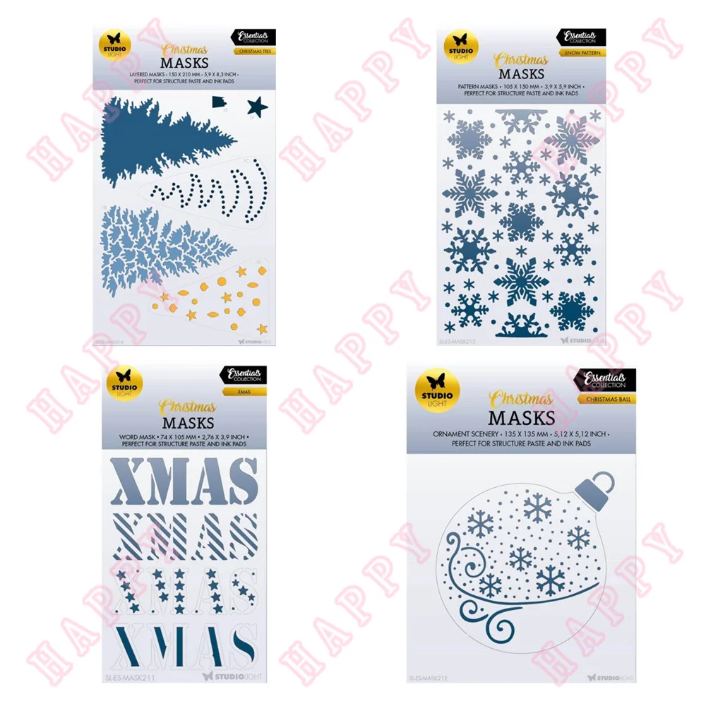 Plastic Stencil Christmas Tree Snow Pattern Ball Scrapbooking Painting Album Decoration Embossing DIY Paper Craft Fairy Layering
Plastic Stencil Christmas Tree Snow Pattern Ball Scrapbooking Painting Album Decoration Embossing DIY Paper Craft Fairy Layering