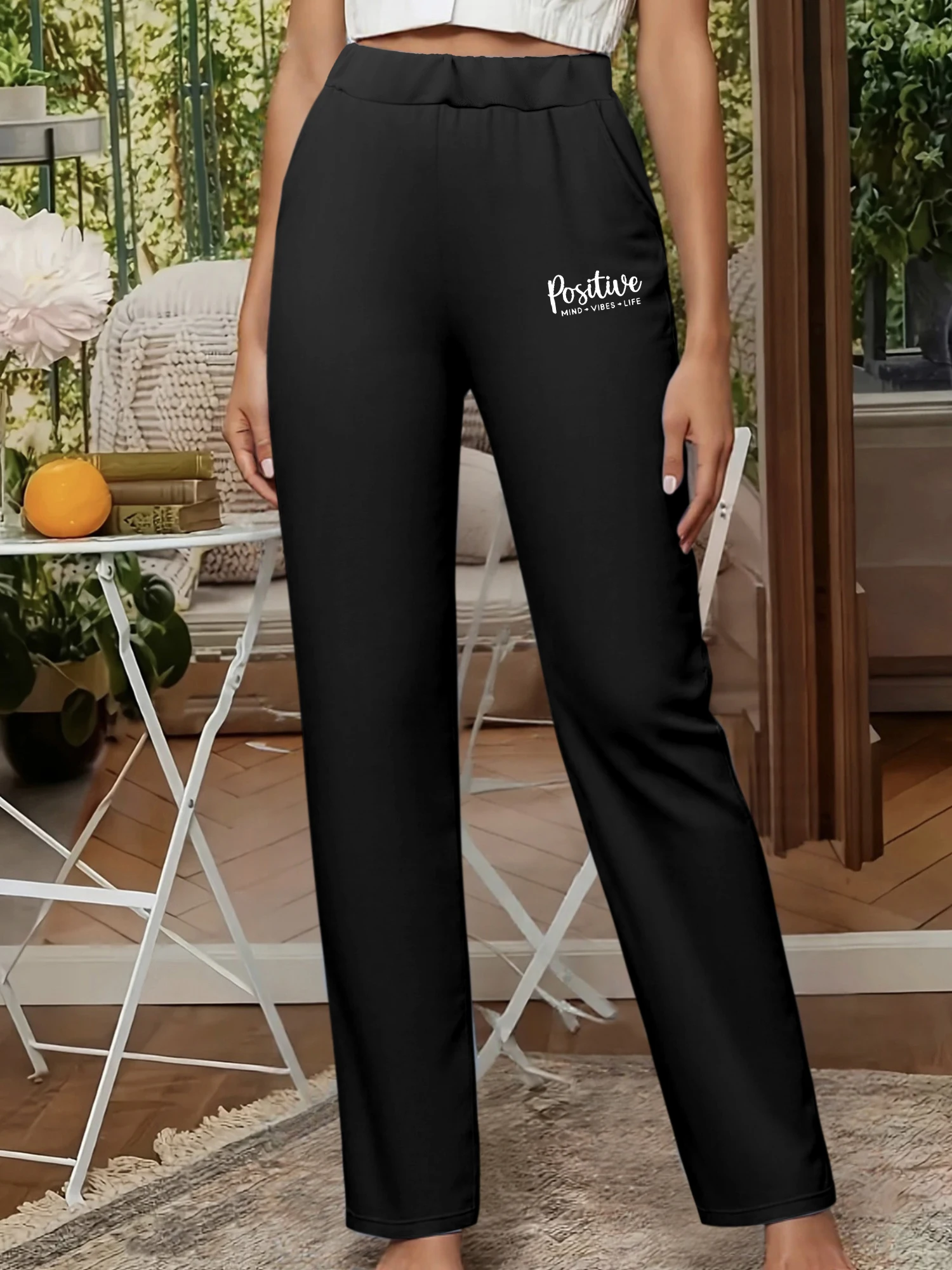 Women's Positive Mind Vibes Life Print Pants,High Waist Straight Leg Trousers with Pockets,Casual Elastic Waist Daily Loungewear
Women's Positive Mind Vibes Life Print Pants,High Waist Straight Leg Trousers with Pockets,Casual Elastic Waist Daily Loungewear