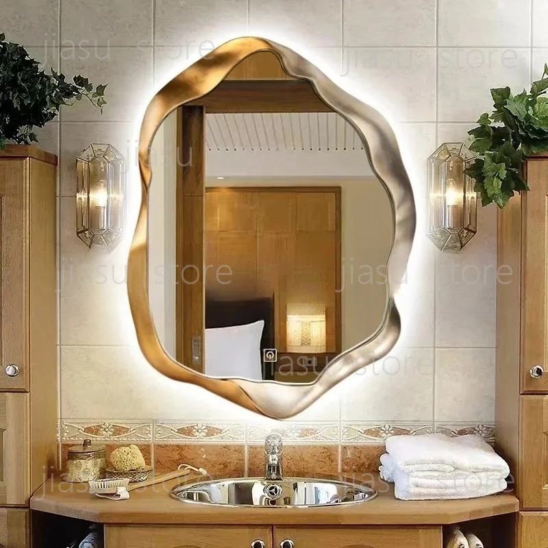 Nordic Irregular Bathroom Mirror Home Small Bath Mirrors Simple Creative Apartment Living Room Special-shaped Decorative Mirrors
Nordic Irregular Bathroom Mirror Home Small Bath Mirrors Simple Creative Apartment Living Room Special-shaped Decorative Mirrors