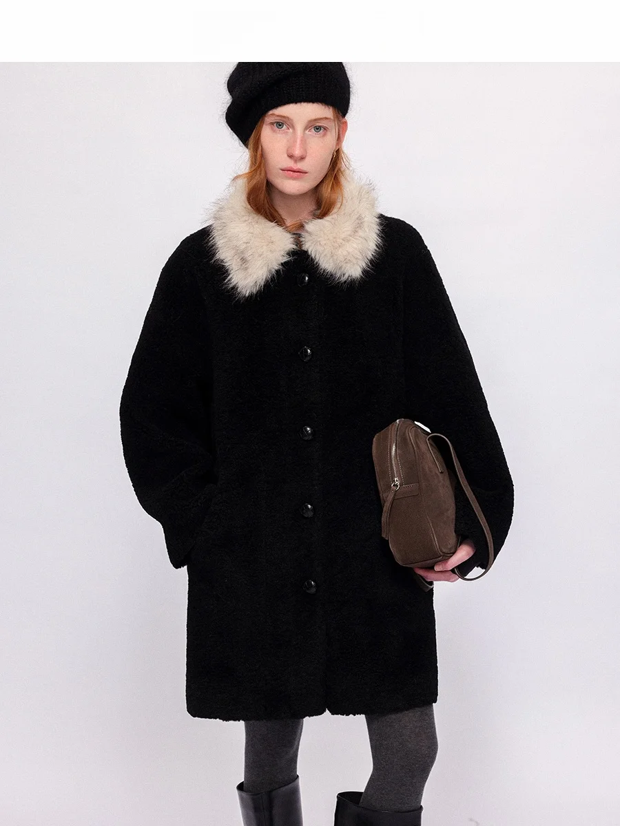 CHACHA Women's Long Velvet Collar Jacket Fur Leather Integrated Warm Commute Style Winter Coat Medium Length
CHACHA Women's Long Velvet Collar Jacket Fur Leather Integrated Warm Commute Style Winter Coat Medium Length