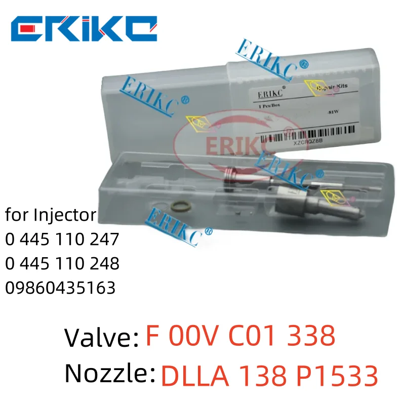 Valve F00VC01338 Nozzle DLLA138P1533 (0433171945) Diesel Injector Repair Kit F 00V C01 338 For 0445110247
Valve F00VC01338 Nozzle DLLA138P1533 (0433171945) Diesel Injector Repair Kit F 00V C01 338 For 0445110247