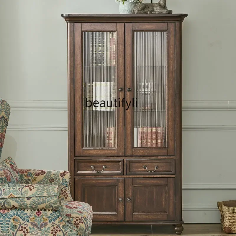 American Country Solid Wood Living Room Storage Organizer Curio Cabinet Wine Cabinet Modern Minimalist
American Country Solid Wood Living Room Storage Organizer Curio Cabinet Wine Cabinet Modern Minimalist