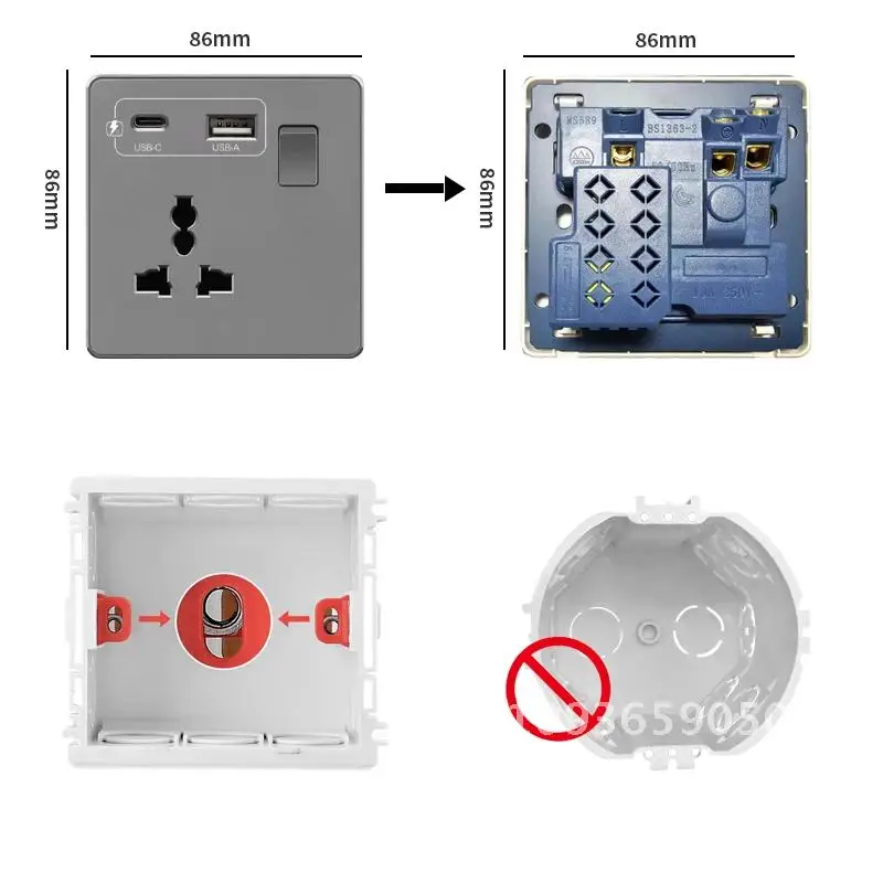 18W Fast Type C Wall 220V Power Outlet 3.1A Smart with Switch Plug Adapter Socket Charging Double Electrical Socket Universal
18W Fast Type C Wall 220V Power Outlet 3.1A Smart with Switch Plug Adapter Socket Charging Double Electrical Socket Universal