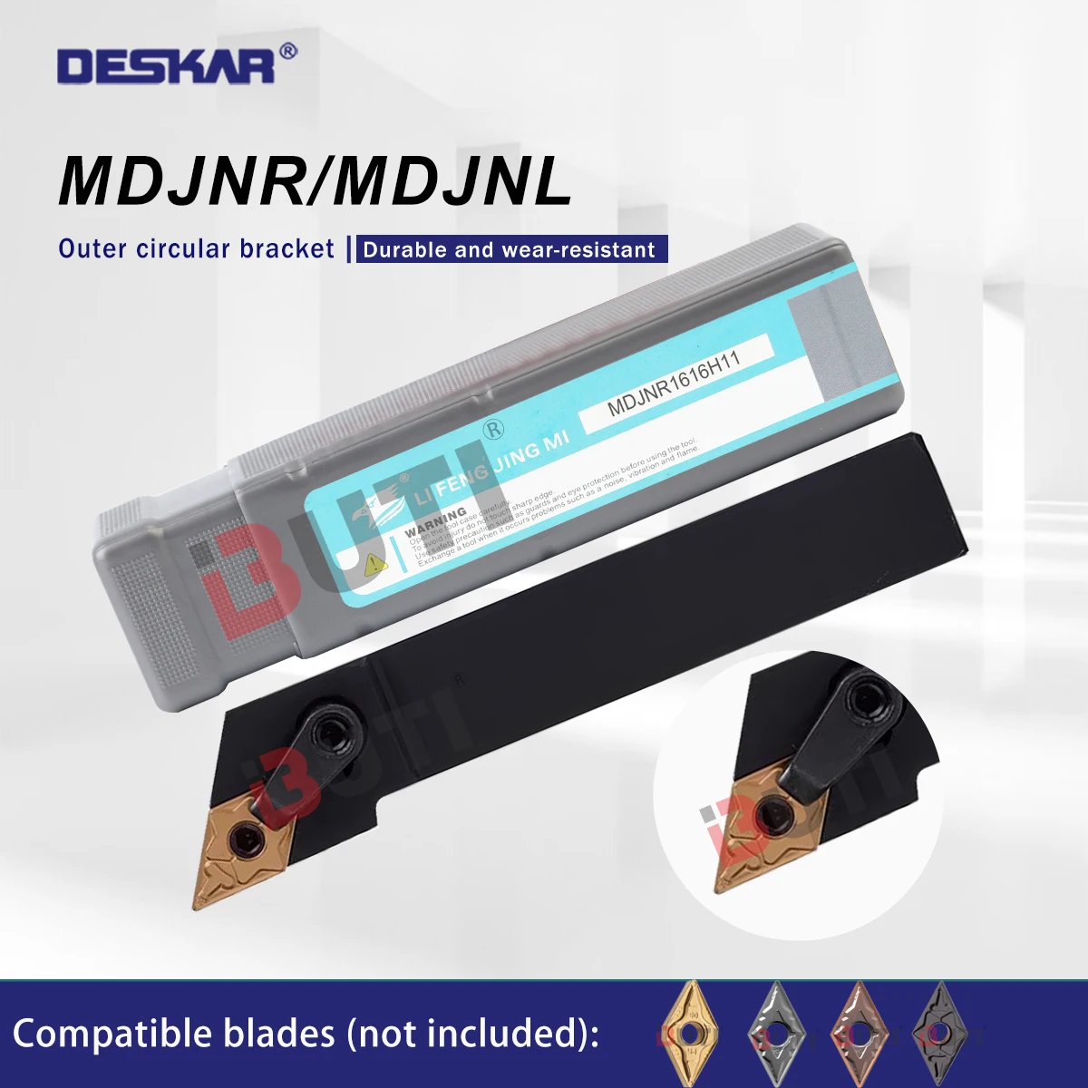 DESKAR 100% оригинал MDJNR Внешний держатель токарных инструментов MDJNR1616H11 MDJNR202K11 MDJNR2525M11 Для лезвий для обработки серии DNMG
DESKAR 100% оригинал MDJNR Внешний держатель токарных инструментов MDJNR1616H11 MDJNR202K11 MDJNR2525M11 Для лезвий для обработки серии DNMG