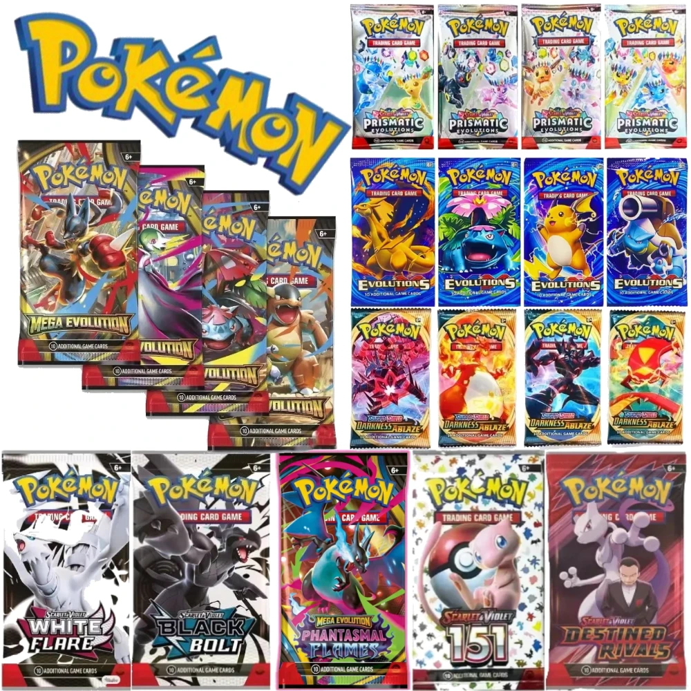Pokémon English 120PCS Trading Card Game Booster Packs Assorted Sets (151/Mega Evolution/Evolutions) Collectible Cards for Fans
Pokémon English 120PCS Trading Card Game Booster Packs Assorted Sets (151/Mega Evolution/Evolutions) Collectible Cards for Fans