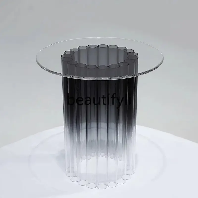 Gradual change coffee table living room modern simple sofa corner few transparent black acrylic small round table
Gradual change coffee table living room modern simple sofa corner few transparent black acrylic small round table