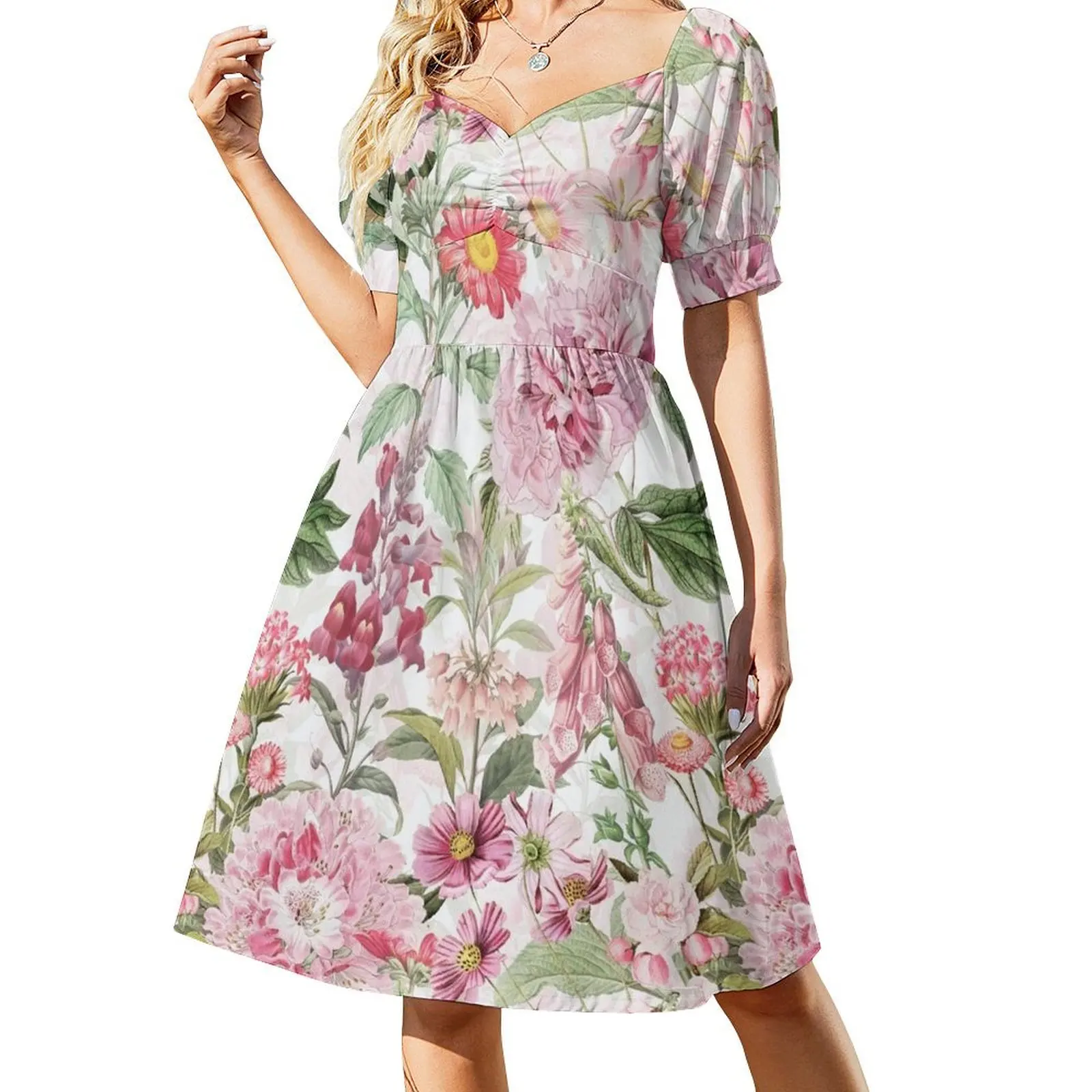 Vintage Pink Springflower Meadow Botanical Garden Short-Sleeved Dress clothing women summer 2025 Female dress
Vintage Pink Springflower Meadow Botanical Garden Short-Sleeved Dress clothing women summer 2025 Female dress