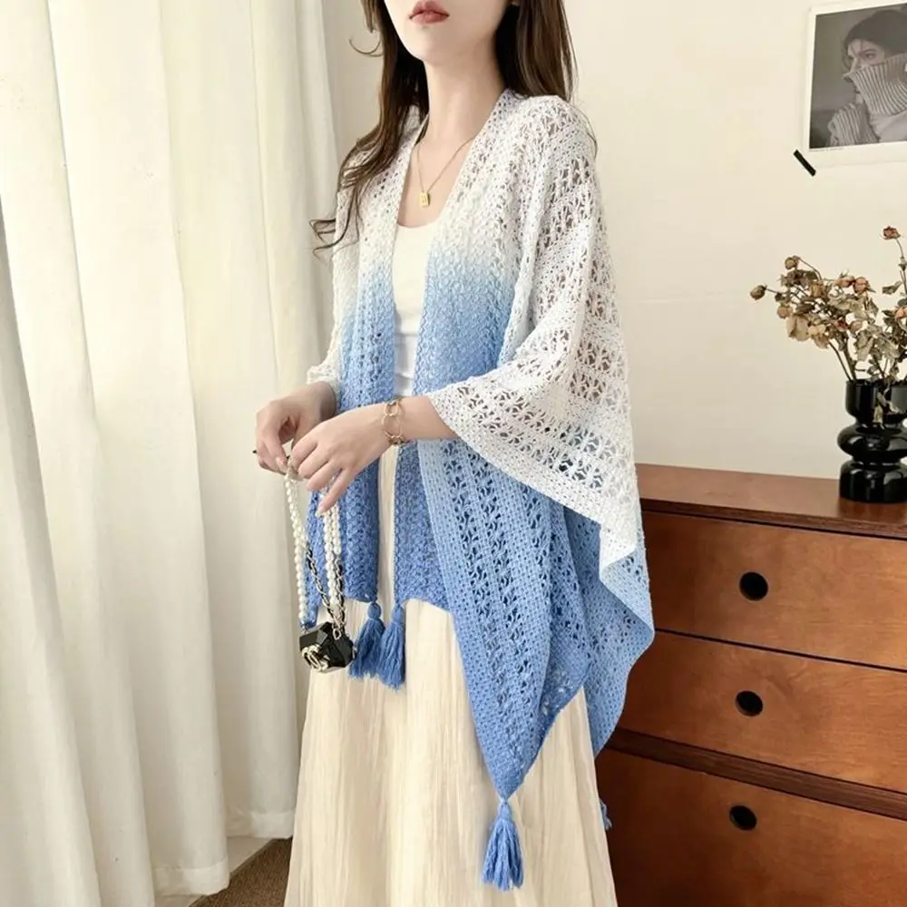Gradient Color Ethnic Style Knitted Scarf Hollow Neck Wrap Large Shawl Warm Scarf Accessories Winter Tassel Cape Travel Vacation
Gradient Color Ethnic Style Knitted Scarf Hollow Neck Wrap Large Shawl Warm Scarf Accessories Winter Tassel Cape Travel Vacation