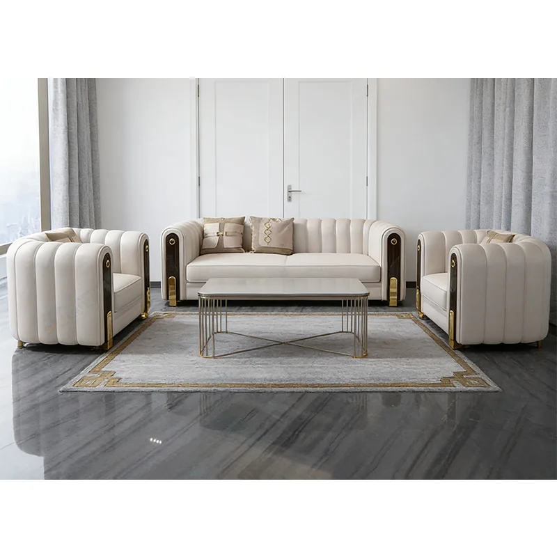 # New Luxury Tuxedo Arm Sofa Set Living Room Furniture with Stainless Steel Legs and Wooden Frame Eco-friendly
# New Luxury Tuxedo Arm Sofa Set Living Room Furniture with Stainless Steel Legs and Wooden Frame Eco-friendly