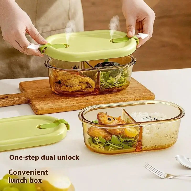 Microwave Glass Lunch Box For Office Workers Separated Heat-resistant Lunch Box Bowl Sealed And Kept Fresh With Lid
Microwave Glass Lunch Box For Office Workers Separated Heat-resistant Lunch Box Bowl Sealed And Kept Fresh With Lid