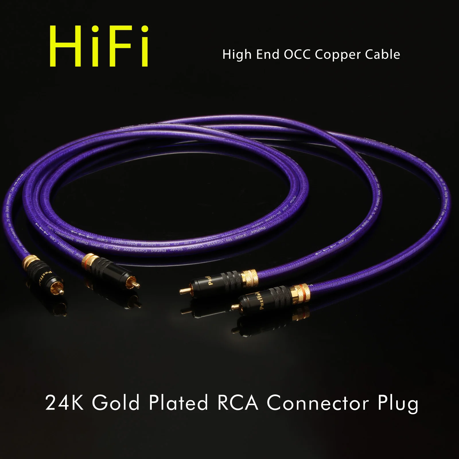 Preffair HiFi X409 RCA Wires OCC Copper Silver Plated Audio Cable Double Shielding RCA Signal Line with Gold Plated connector
Preffair HiFi X409 RCA Wires OCC Copper Silver Plated Audio Cable Double Shielding RCA Signal Line with Gold Plated connector