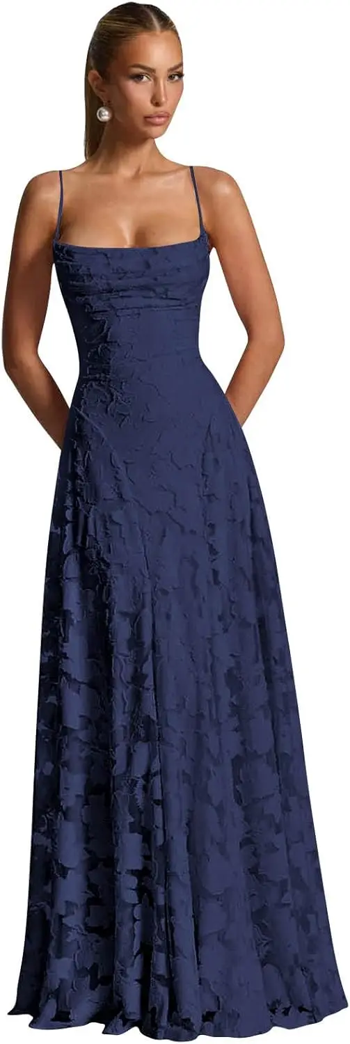 A Line Spaghetti Straps Bridesmaid Dresses Floral Lace Chiffon Formal Evening Party Gown Formal Dress Women Elegant
A Line Spaghetti Straps Bridesmaid Dresses Floral Lace Chiffon Formal Evening Party Gown Formal Dress Women Elegant