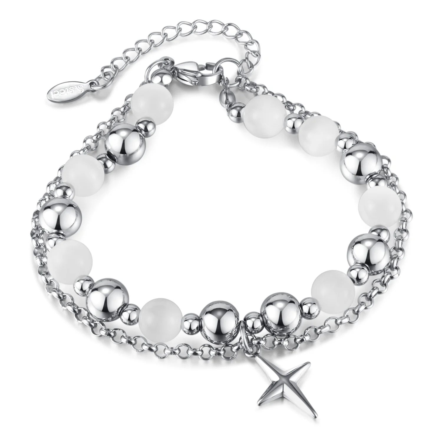 Fashion Senior Cat's Eye Bracelet Ladies Charm Jewelry Natural Stone Beads Titanium Steel Bracelet Women Valentine's Day Gift
Fashion Senior Cat's Eye Bracelet Ladies Charm Jewelry Natural Stone Beads Titanium Steel Bracelet Women Valentine's Day Gift