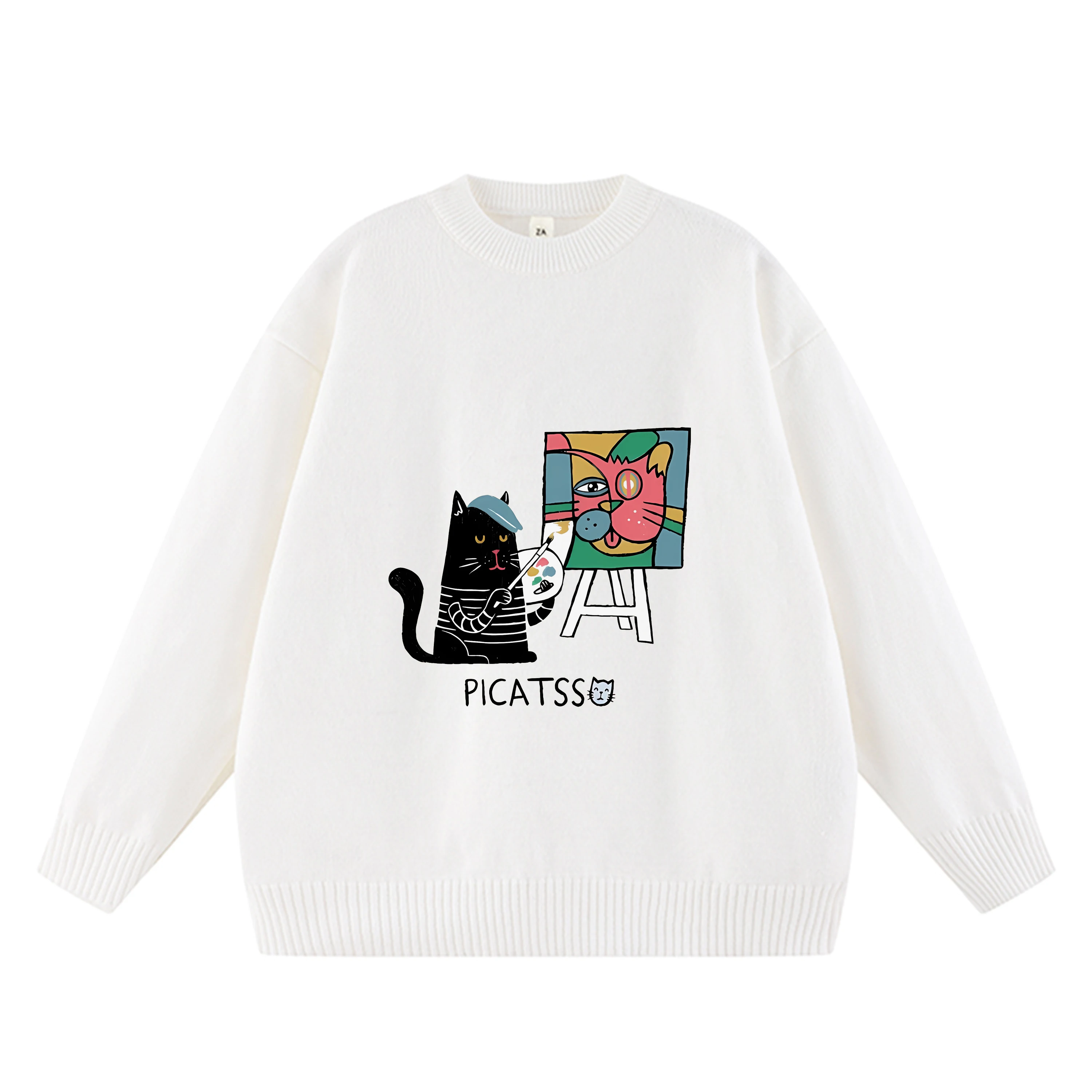 Picasso Cat Creative Cartoon Anime Printed Personalized Sweater Long Sleeve Loose Cotton for High Street Painting
Picasso Cat Creative Cartoon Anime Printed Personalized Sweater Long Sleeve Loose Cotton for High Street Painting