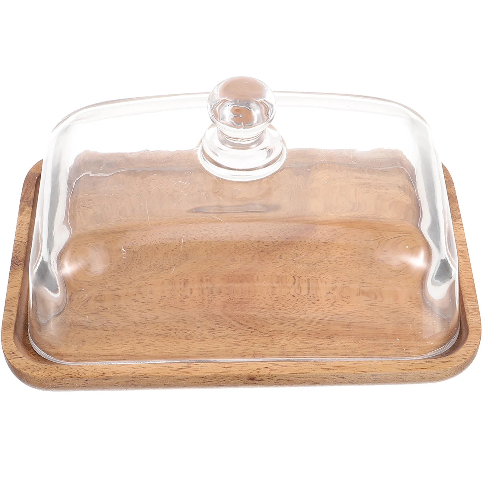 Butter Plate (glass Acacia Wood Dessert Plate) Cake Stand with Lid Display Cover Dome Set up
Butter Plate (glass Acacia Wood Dessert Plate) Cake Stand with Lid Display Cover Dome Set up