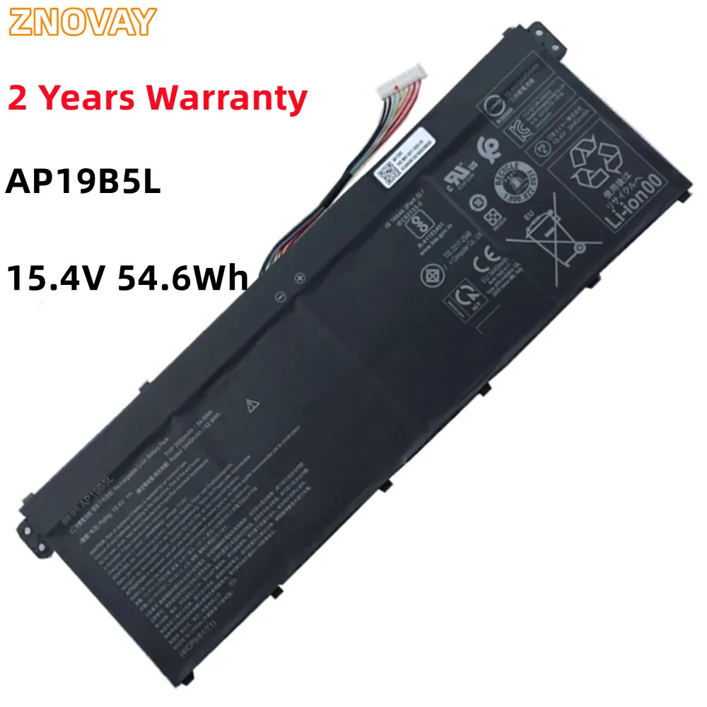 ZNOVAY AP19B5L 54.6WH Battery For Acer Aspire A515-44-R5XW A515-43 Sf314-42 SP314-21N-R5FR A515-44-R5XW Vero AV15-51 3550mAh
ZNOVAY AP19B5L 54.6WH Battery For Acer Aspire A515-44-R5XW A515-43 Sf314-42 SP314-21N-R5FR A515-44-R5XW Vero AV15-51 3550mAh