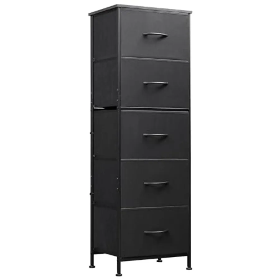 Fabric Dresser, 5-Drawer Tall Dresser for Bedroom, Storage Organizer with Fabric Bins, Wood Top, Sturdy Steel Frame, Chest of D
Fabric Dresser, 5-Drawer Tall Dresser for Bedroom, Storage Organizer with Fabric Bins, Wood Top, Sturdy Steel Frame, Chest of D