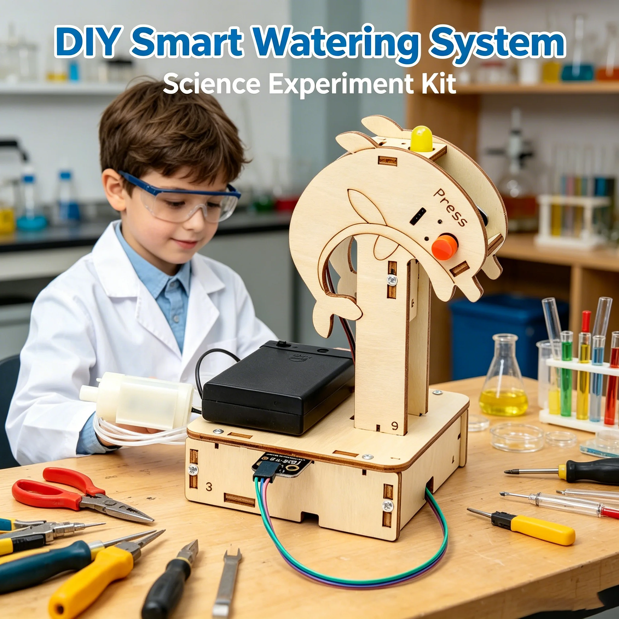 STEM Automatic Watering System Smart Sensor Device, DIY Tech Craft, Science Experiment Teaching Aid, Kids Handmade Invention
STEM Automatic Watering System Smart Sensor Device, DIY Tech Craft, Science Experiment Teaching Aid, Kids Handmade Invention