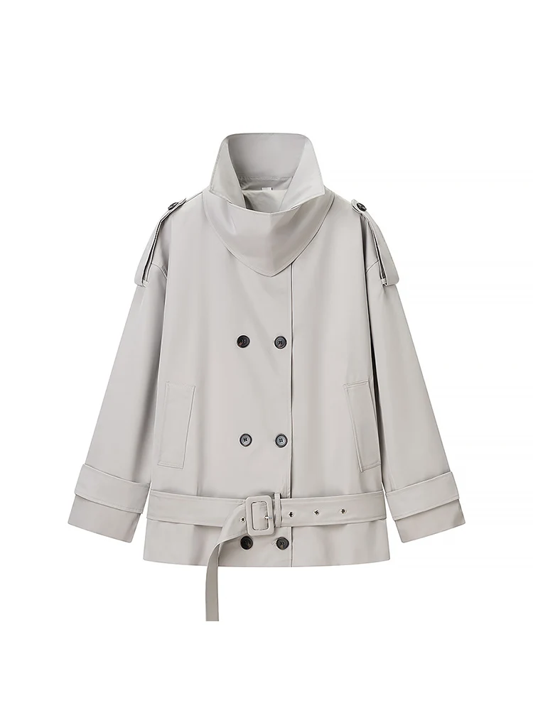 Новый женский модный и универсальный однотонный повседневный двубортный плащ средней длины в европейском стиле.
Новый женский модный и универсальный однотонный повседневный двубортный плащ средней длины в европейском стиле.