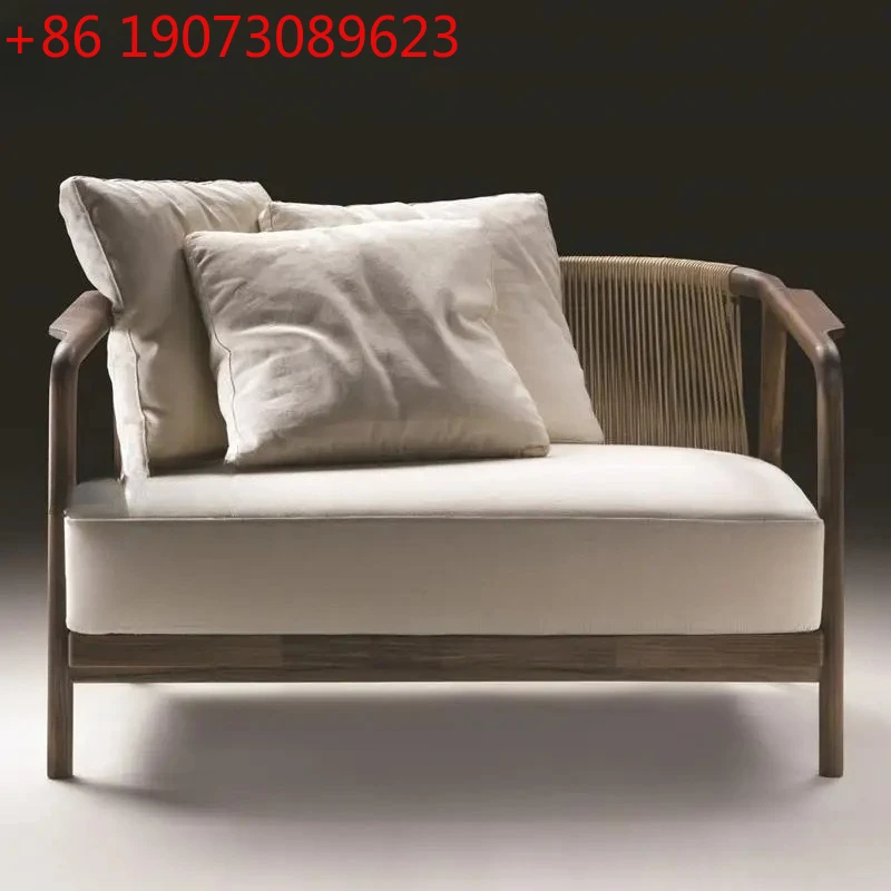 High-End Rattan Sofa For Model Room Solid Wood Villa 
High-End Rattan Sofa For Model Room Solid Wood Villa