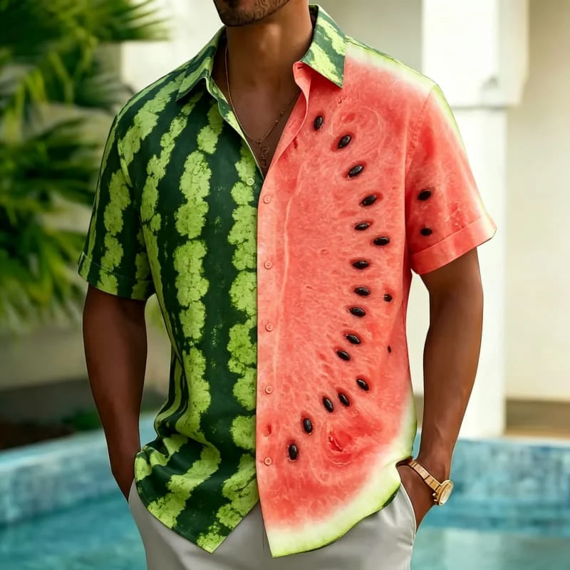 Realistic Fruit Splicing Vacation shirt, men's Casual shirt, For Daily wear, Summer parties, And Fun Vacation Styles
Realistic Fruit Splicing Vacation shirt, men's Casual shirt, For Daily wear, Summer parties, And Fun Vacation Styles
