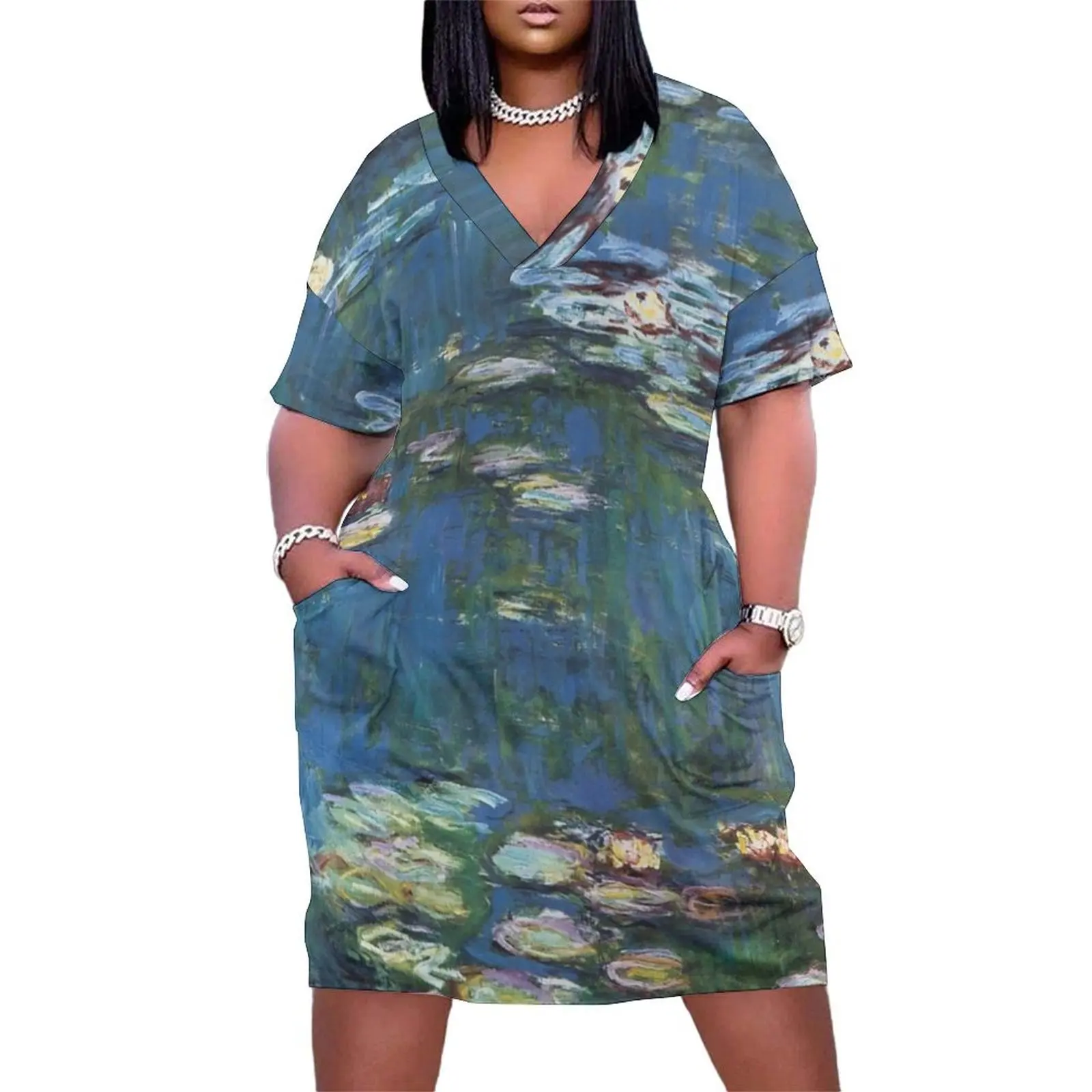 Water Lilies by Monet Loose Pocket Dress Women's evening dress women's summer clothing 2025
Water Lilies by Monet Loose Pocket Dress Women's evening dress women's summer clothing 2025