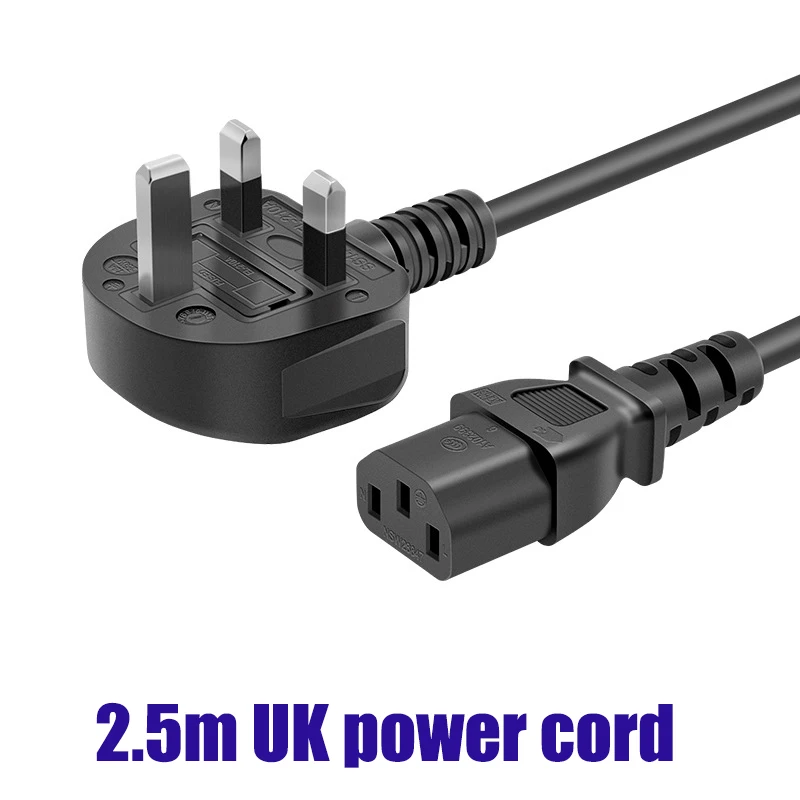 UK Power Cord 2.5m IEC C13 Singapore Britain Ireland UAE Plug Extension Cable Wire for Lighting PDU Server PC Computer Monitor
UK Power Cord 2.5m IEC C13 Singapore Britain Ireland UAE Plug Extension Cable Wire for Lighting PDU Server PC Computer Monitor