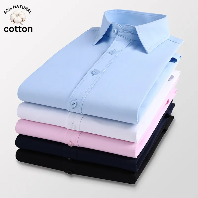 Plus Size M-8XL Men's Long-sleeved Shirts Business Classic Basic Casual Lapel Buttons Formal Wear Shirts White Blue Slim Shirt
Plus Size M-8XL Men's Long-sleeved Shirts Business Classic Basic Casual Lapel Buttons Formal Wear Shirts White Blue Slim Shirt